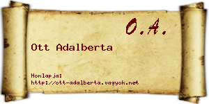 Ott Adalberta névjegykártya